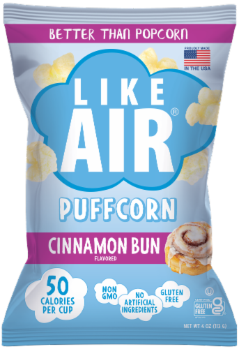 Like Air® Cinnamon Bun Puffcorn Perspective: front
