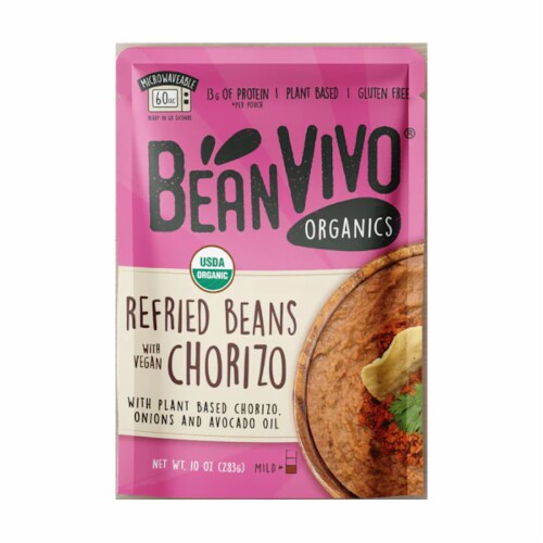 BeanVivo® Organics Refried Beans with Vegan Chorizo Perspective: front