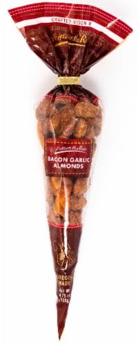 Nuts on the Run Bacon Garlic Almonds Cone Perspective: front