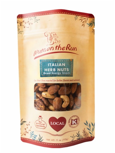 Nuts on the Run Italian Herb Mixed Nuts Perspective: front