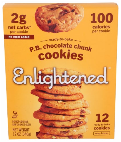 Enlightened® P.B. Chocolate Chunk Cookie Dough Perspective: front
