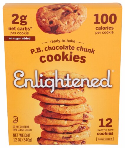 Enlightened® P.B. Chocolate Chunk Cookie Dough Perspective: front