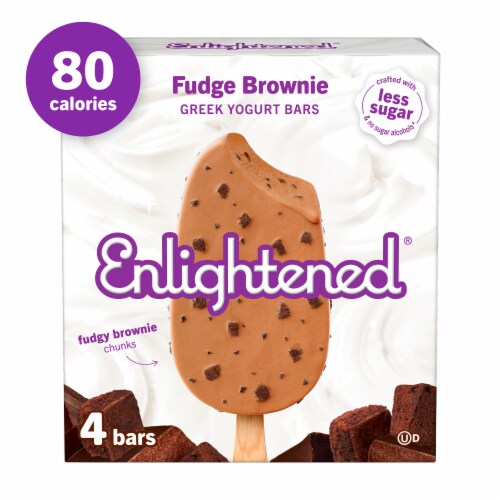 Enlightened® Fudge Brownie Greek Yogurt Bars Perspective: front