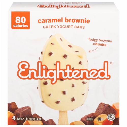 Enlightened® Caramel Brownie Greek Yogurt Bar Perspective: front