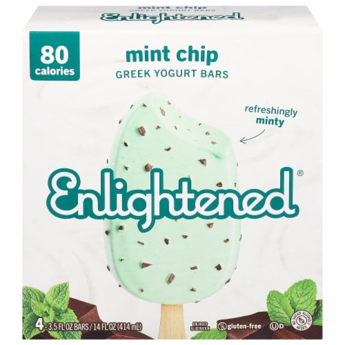 Enlightened® Mint & Cookies Greek Yogurt Bars Perspective: front