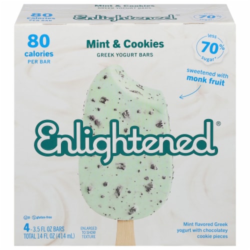 Enlightened® Mint & Cookies Greek Yogurt Bars Perspective: front