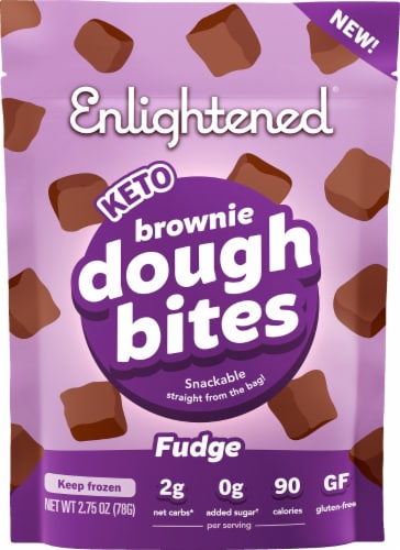 Enlightened® Keto Fudge Brownie Dough Bites Perspective: front