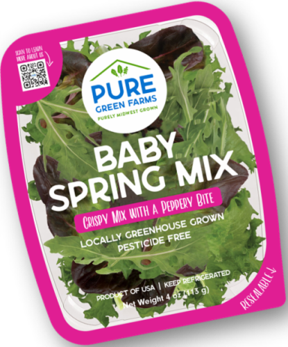 Pure Green Farms Baby Spring Mix Perspective: front