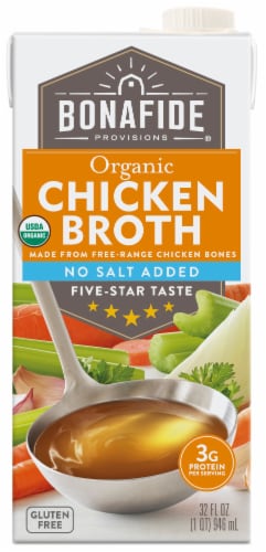 Bonafide Provisions® No Salt Added Organic Chicken Broth Perspective: front