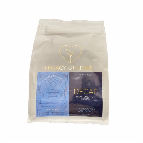 Legacy of Hope Coffee Decaf Whole Bean-Medium Roast Perspective: front