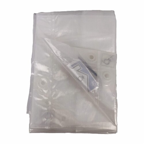 Queen of Tarps 6 x 8 Foot Heavy Duty Weather Proof All Purpose Tarp, Translucent Perspective: front