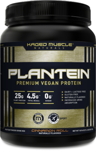 Kaged Muscle® Naturals Multivitamin Plantein  Cinnamon Roll Premium Vegan Protein Perspective: front