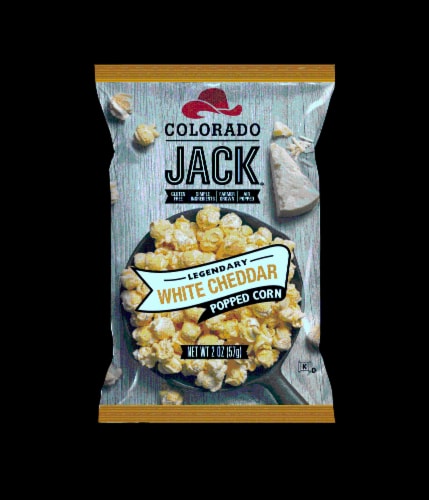 Colorado Jack® Legendary White Cheddar Popped Corn Perspective: front