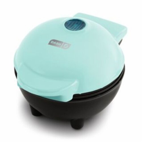 Dash® Mini Waffle Bowl Maker in Aqua Perspective: front