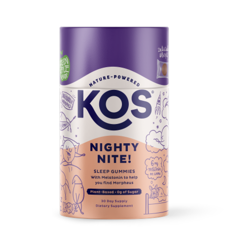 Koz® Nighty Nite! Green Apple Flavored Sleep Gummies Perspective: front