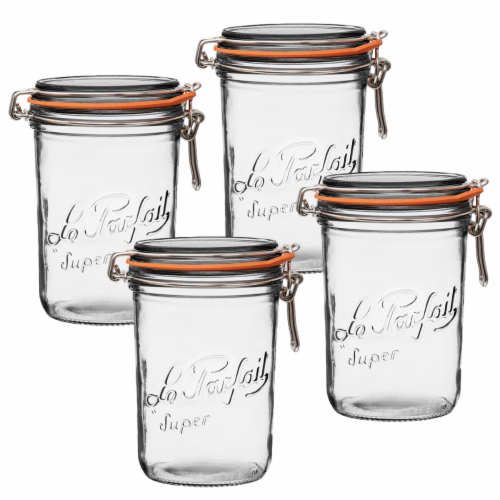 Le Parfait Super Jars – French Glass Round Jars With Airtight Lid For  Canning Food Storage, 3 pk / 48 fl oz - Kroger