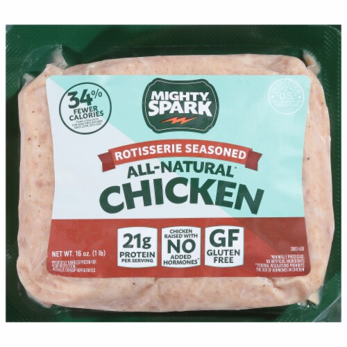 Mighty Spark® Rotisserie Seasoned Ground Chicken Perspective: front