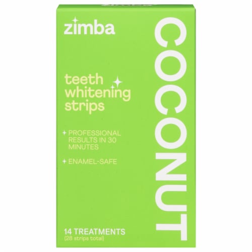 Zimba Coconut Teeth Whitening Strips Perspective: front