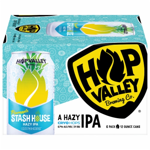 Hop Valley Brewing Co.® Pineapple Hazy IPA Pack Perspective: front