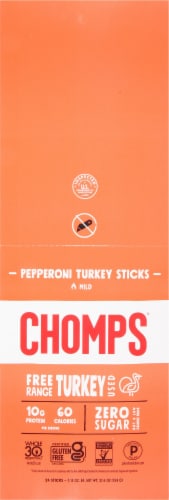 Chomps® Pepperoni Turkey Sticks Perspective: front