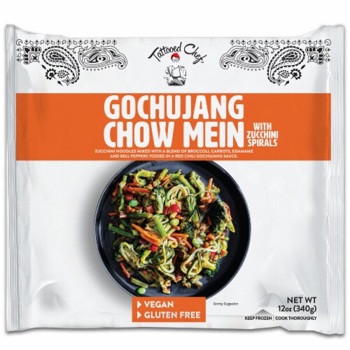 Tattooed Chef™ Frozen Gochujang Chow Mein with Zucchini Spirals Perspective: front