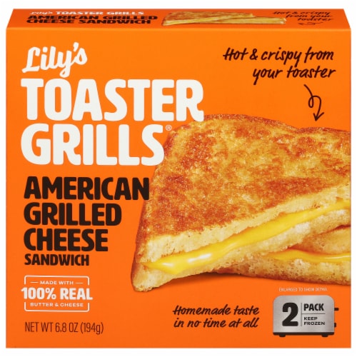 Lily's Toaster Grills® Grilled American Cheese Sandwich, 2 ct