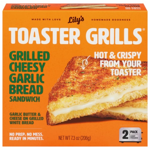Lily's Toaster Grills® Grilled Cheesy Garlic Bread Sandwiches Perspective: front