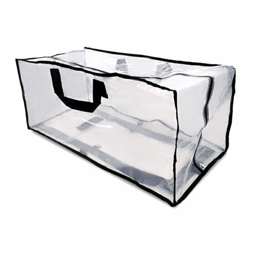 Clear Zippered Storage Bags, See Thru Transparent Totes with Handles ...