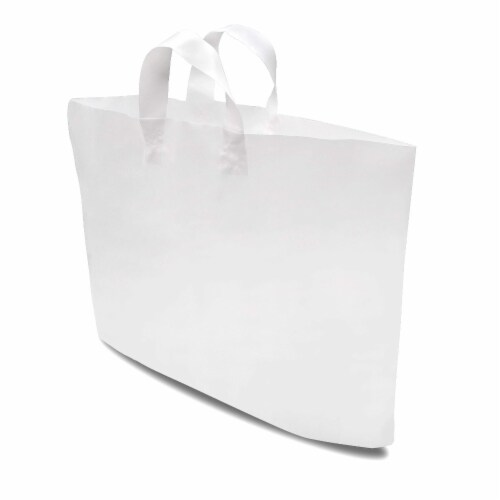 50pcs Transparent Plastic Bag With Handle Food Packaging Bag Party Favor  Baking Take Away Bags