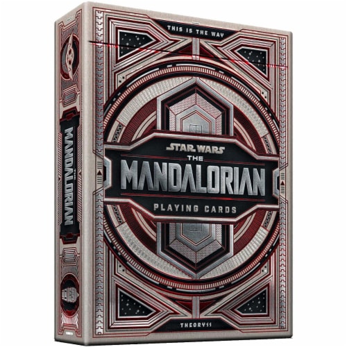 Theory11 Mandalorian Playing Card Deck Paper 1 Unit Black Red Perspective: front
