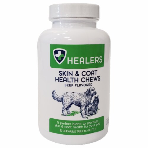 Healers Skin and Coat Health Chews Perspective: front
