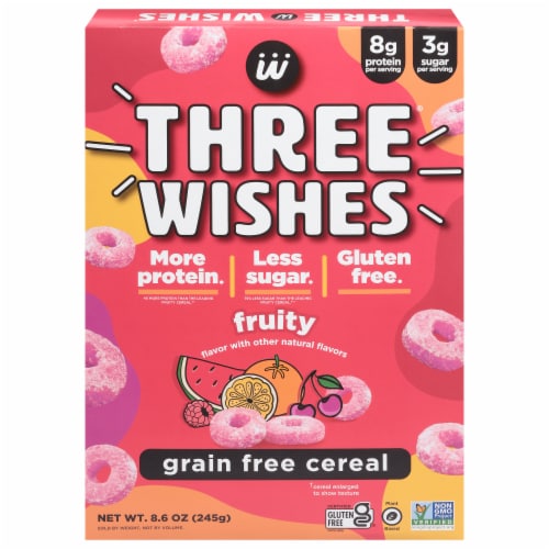 Three Wishes Fruity Grain Free Cereal Perspective: front