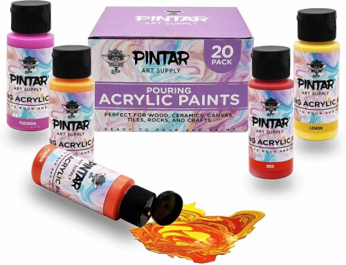 Pintar Art Supply Acrylic Pouring Paints, Set of 20 Colors