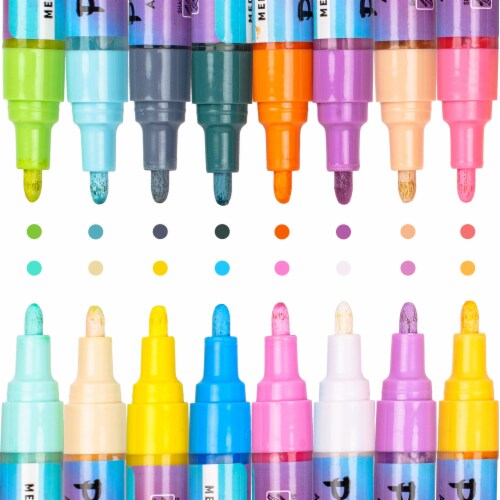 PINTAR Pastel Acrylic Paint Pens/Markers for Rock Painting, Wood, Glass -  Pack of 16, 5 mm, 1 - Kroger