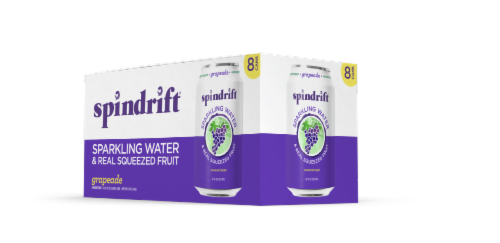 Spindrift® Grapeade Sparkling Water Cans Perspective: front