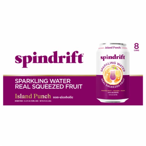 Spindrift® Island Punch Sparkling Water Cans Perspective: front