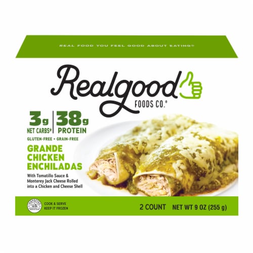 The Real Good Food Company® Grande Chicken Enchiladas Frozen Meal Perspective: front