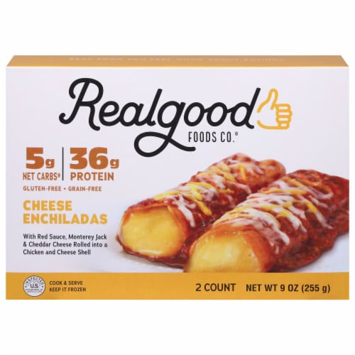 The Real Good Food Company® Grande Cheese Enchiladas Frozen Meal Perspective: front
