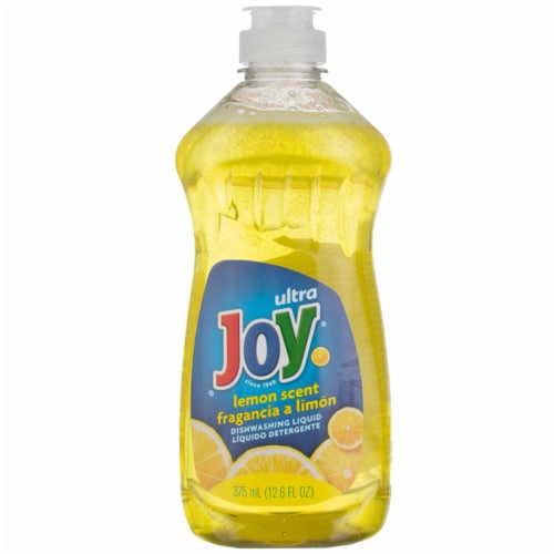 Joy Ultra Dishwashing Liquid, Lemon Scent, 12.6 fl oz Perspective: front