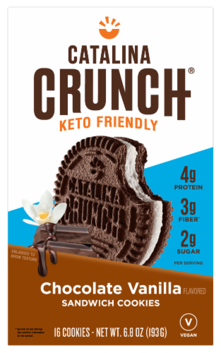 Catalina Crunch® Chocolate Vanilla Low Sugar Cookies Perspective: front