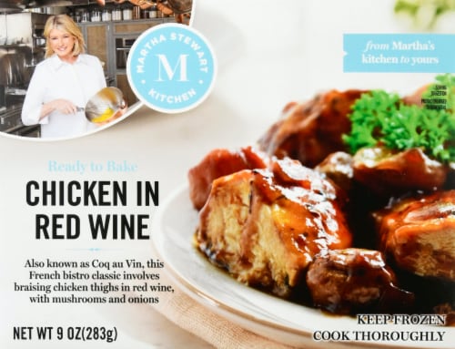 Martha Stewart Kitchen Chicken in Red Wine Frozen Meal Perspective: front