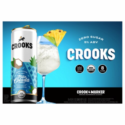 Crook & Marker Pina Colada Ready to Drink Cocktails Perspective: front