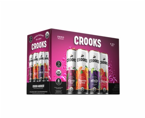 Crooks Bubbles® Canned Cocktails Variety Pack Perspective: front