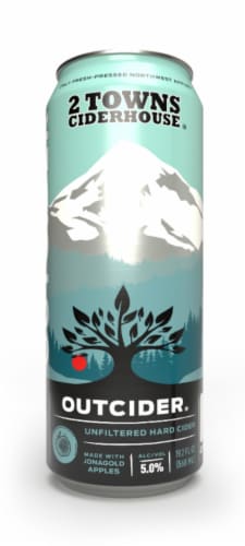 2 Towns Ciderhouse OutCider Hard Cider Single Can Perspective: front
