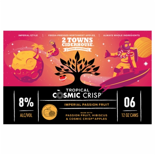 2 Towns Ciderhouse® Cosmic Crisp® Imperial Passion Fruit Hard Cider Perspective: front