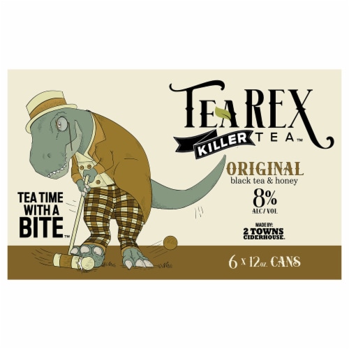 TeaRex Killer Tea Original Hard Black Tea and Honey Perspective: front
