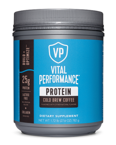Vital Performance™ Cold Brew Coffee Protein Powder Perspective: front