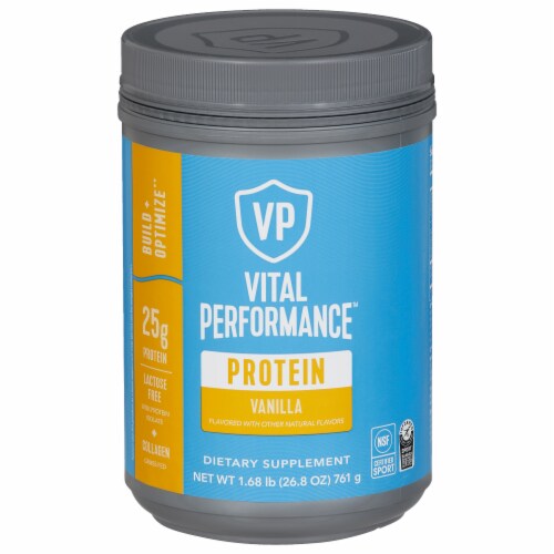 Vital Performance™ Vanilla Protein Powder Perspective: front