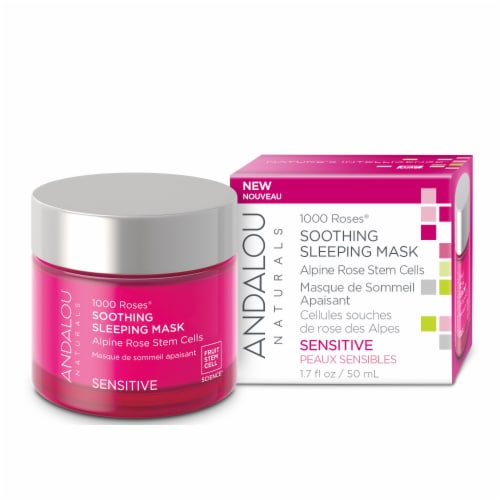 Andalou Naturals 1000 Roses Soothing Sleeping Mask Perspective: front