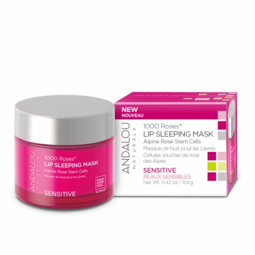 Andalou Naturals 1000 Rose Lip Sleeping Mask Perspective: front